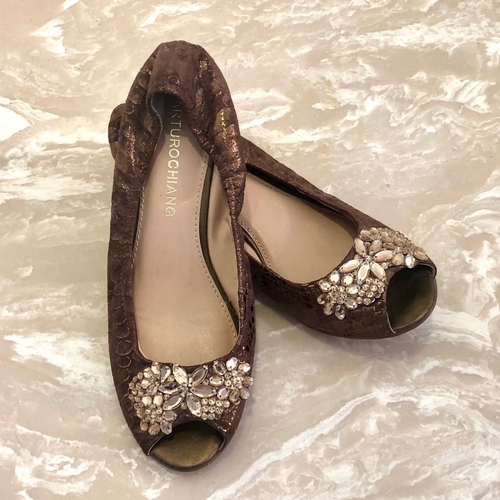 Arturo Chiang Jeweled Flats